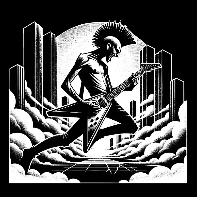 Urbaner Punk-Gitarrist
