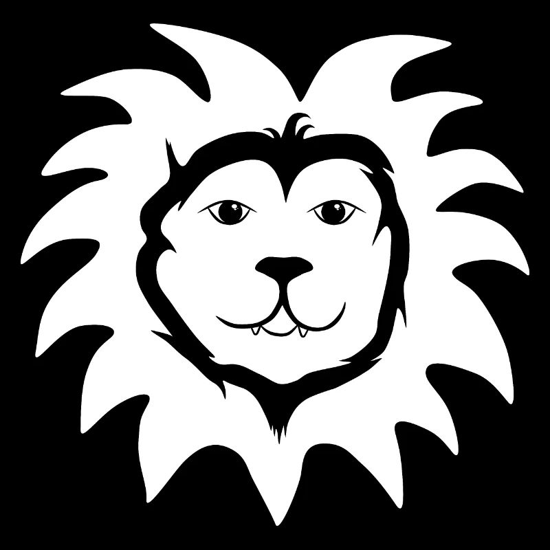 Tête de lion calme