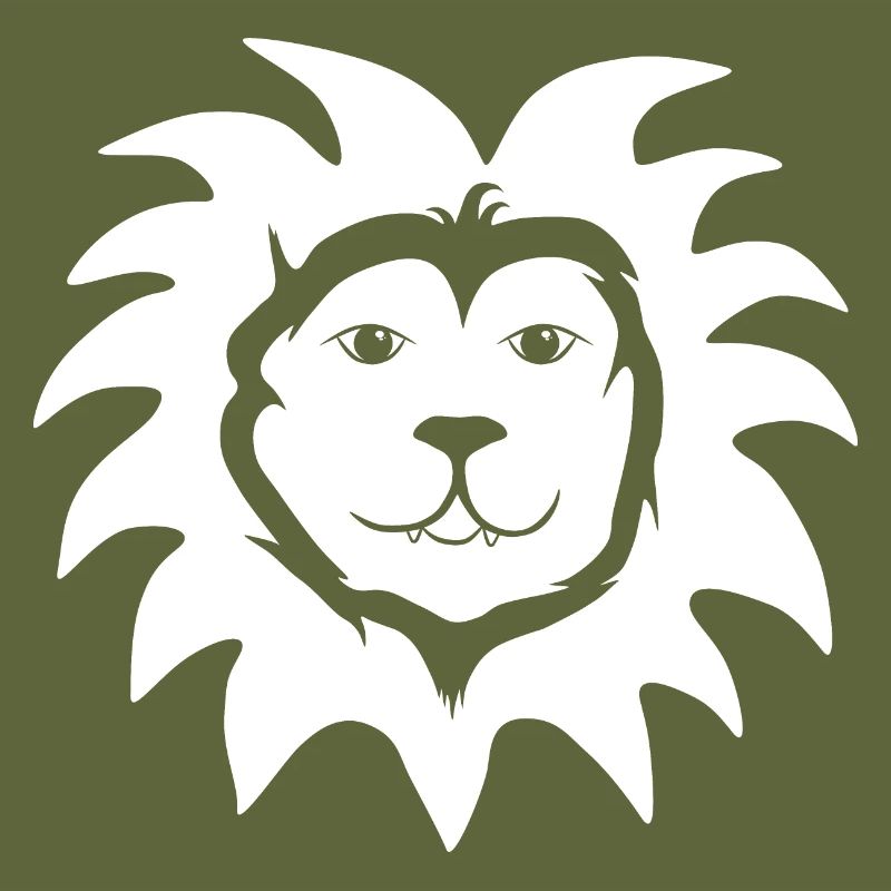 Calm lion's head