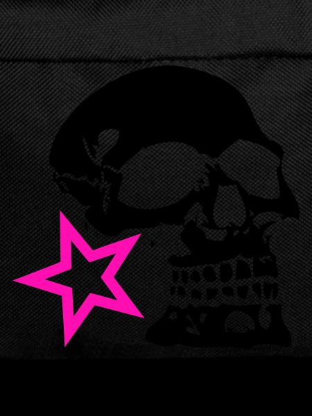 skull skull profile star logo