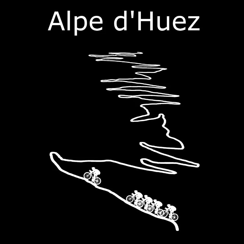 Alpe d'Huez Wandermotiv mit Bergpanorama