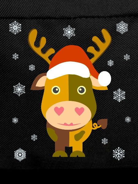 Weihnachtskuh / Santa Cow /Illustration Comicstyle