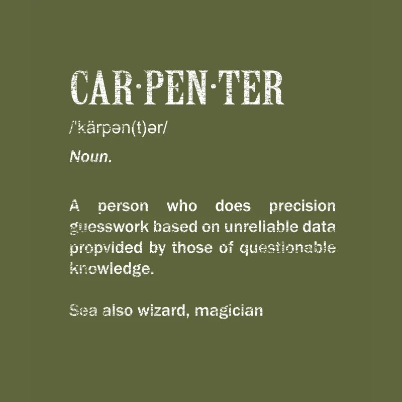 Carpenter Build Construction Worker Gift