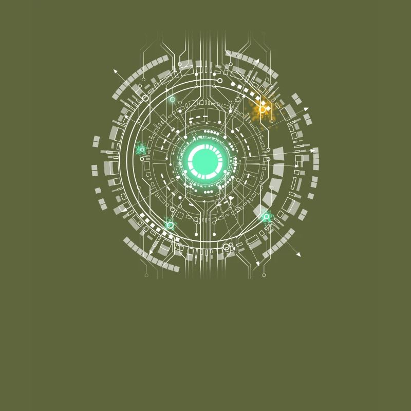 nerd CPU core computer code pc board spaceship