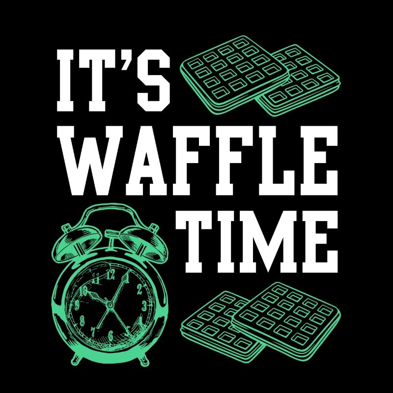 Waffle Time Spruch Geschenkidee Waffel