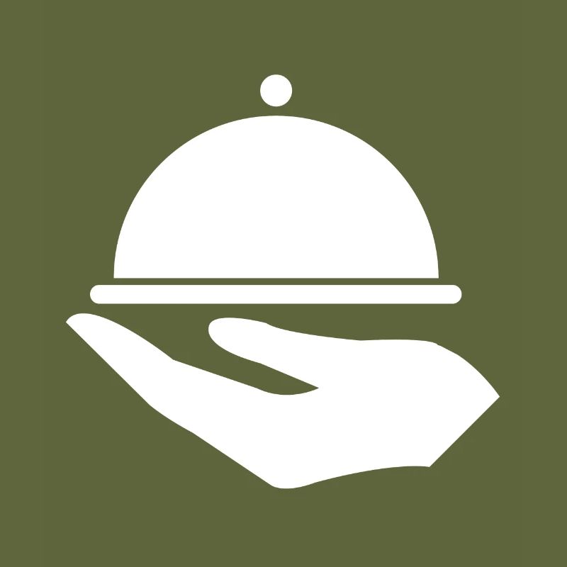 Servieren - Kellner mit Tablett