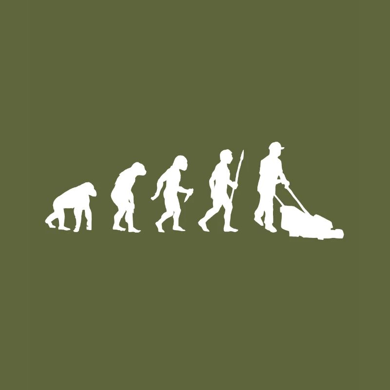 Evolution mowing gardener