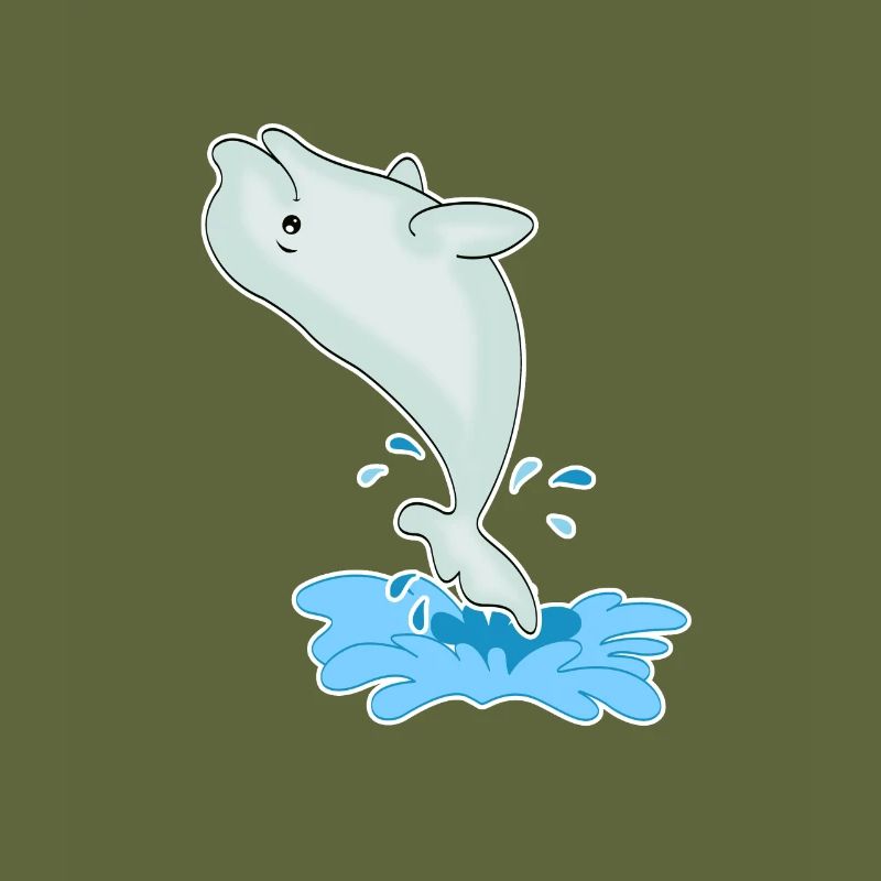 Weißwal Beluga Wal Comic Meer Witzig Geschenk