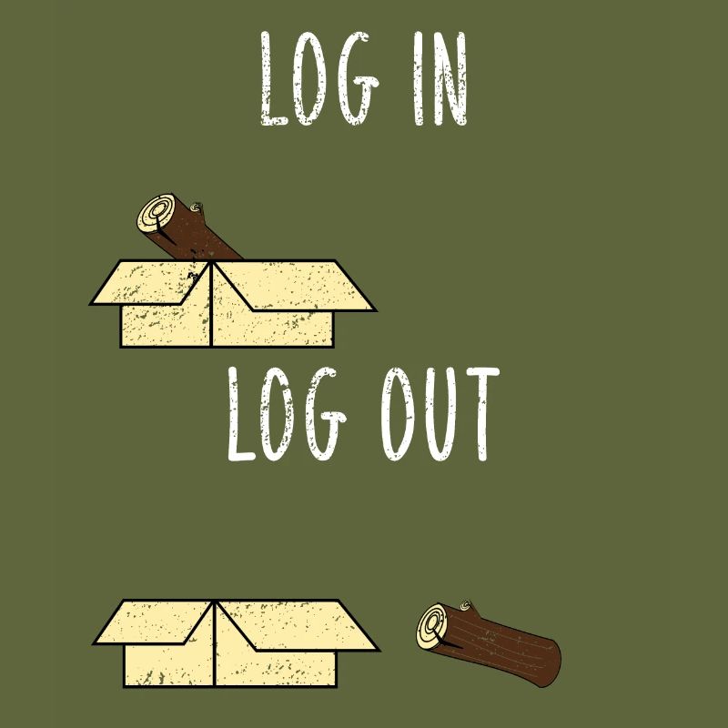 Computer Science Joke Log In Log Out Nerd Office Gift