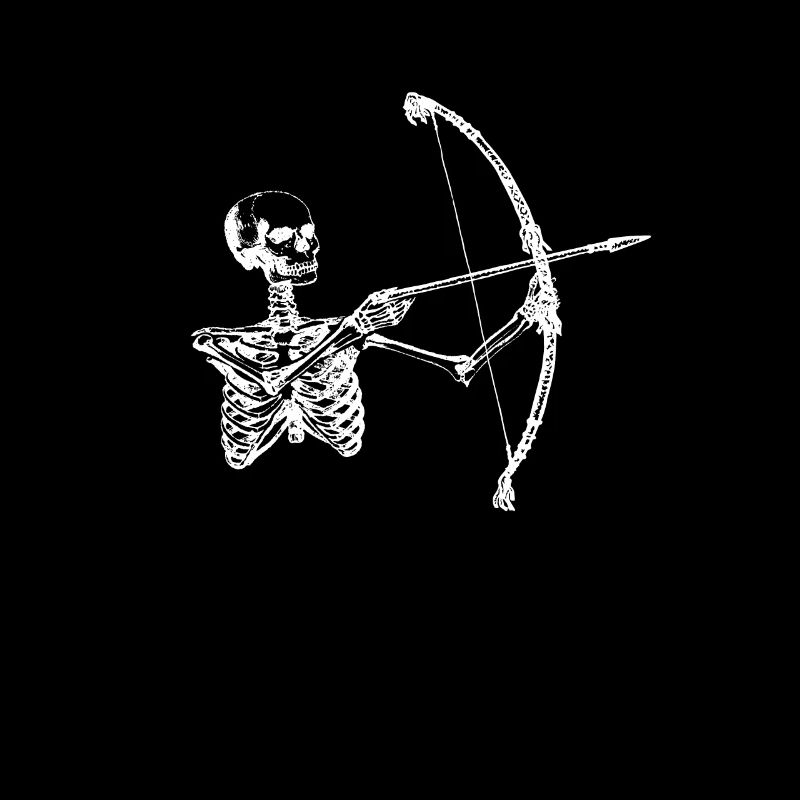 SKELLETON SKULL ARCHER SKELETT BOGENSCHÜTZE 3D