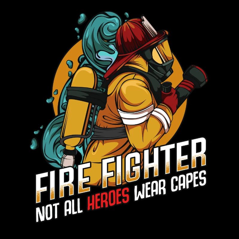 Feuerwehr Superheld Statement Sprüche Geschenkidee