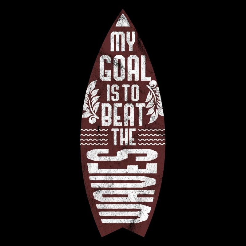 Le surfeur surfe