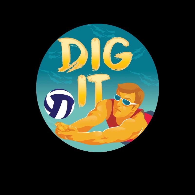 Dig it beach volleyball design