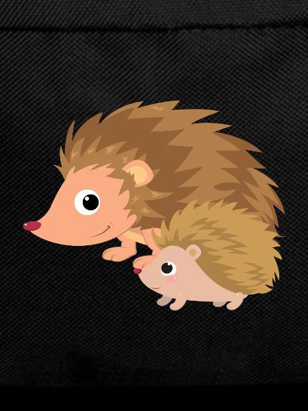Hedgehog with hedgehog baby