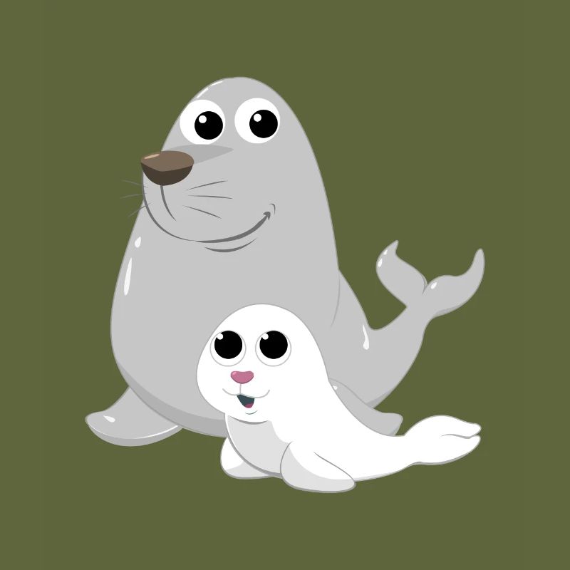 Phoque avec bébé phoque