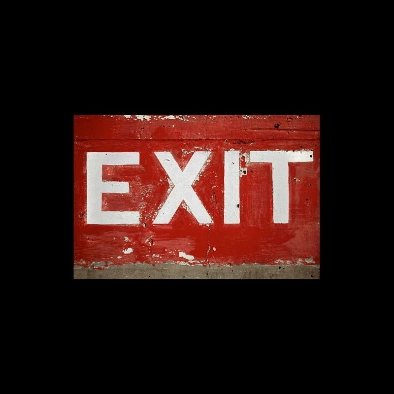 cool exit shirt design red