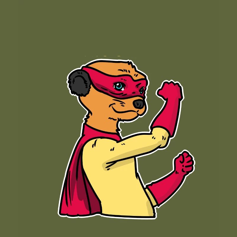 Erdmännchen Superheld Geschenk