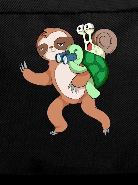 Turtle snail and sloth