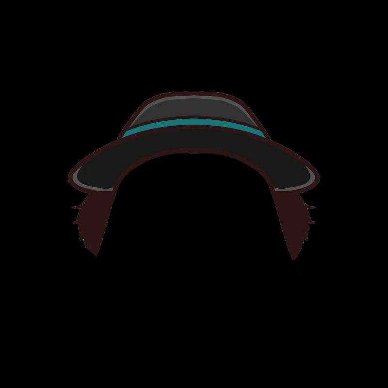Hat with sideburns