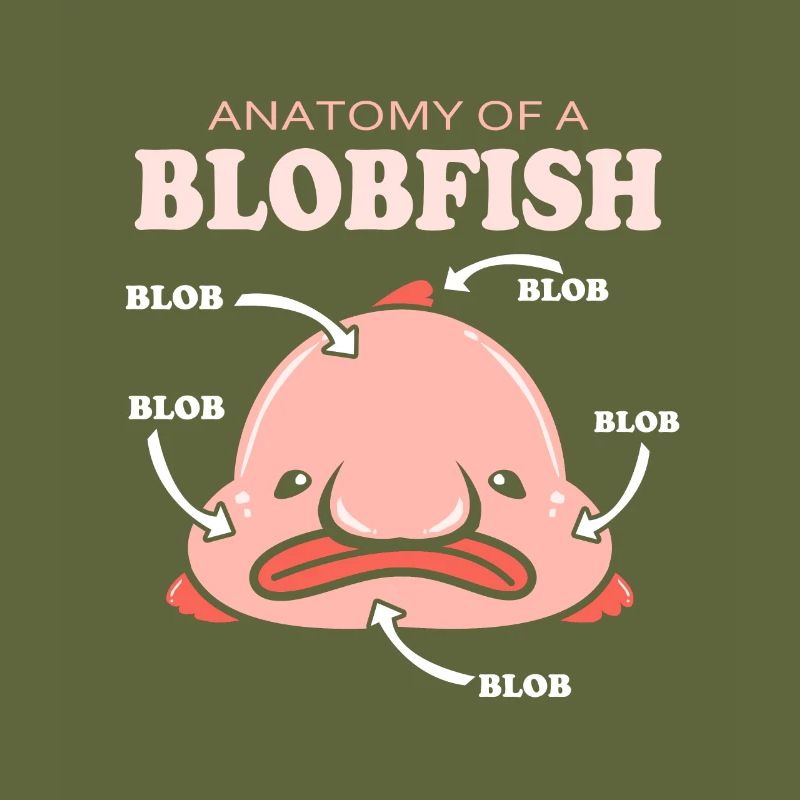 Blobfisch Tiefsee Grumpy Introvertiert Geschenk