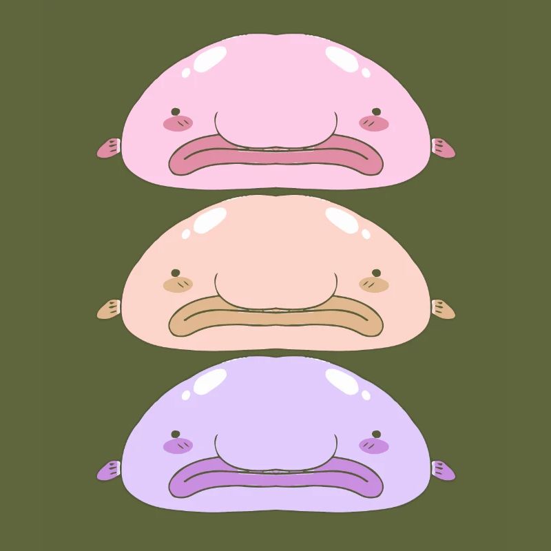 Blobfisch Tiefsee Grumpy Introvertiert Geschenk