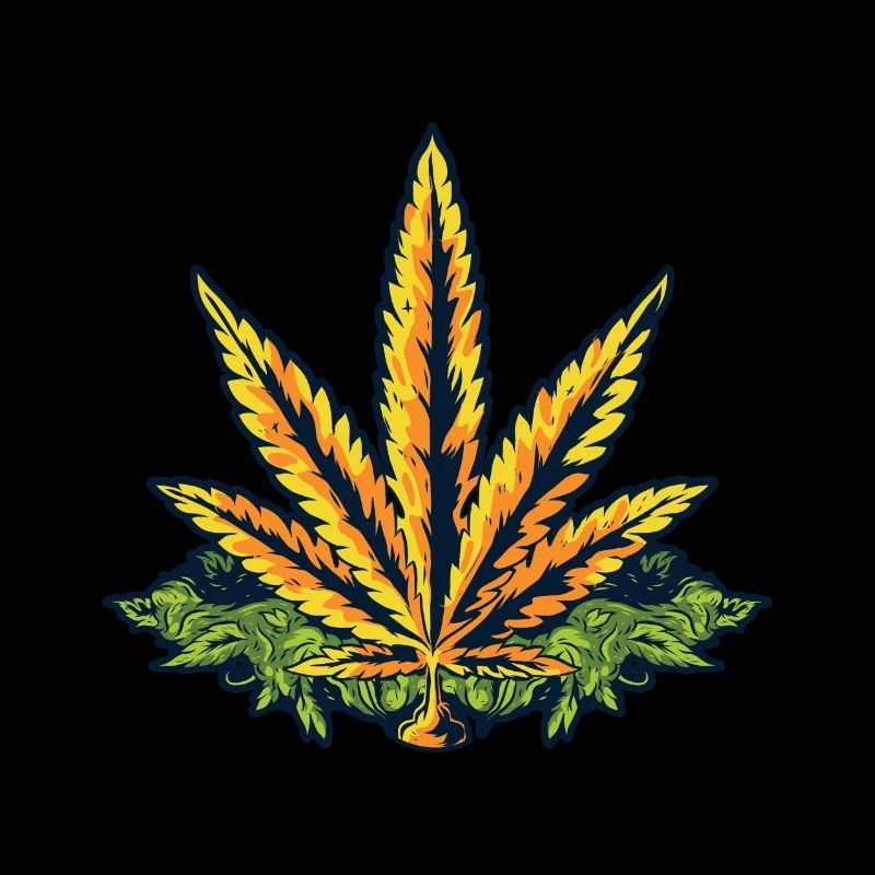 Cannabis Hemp Leaf Weed Dope Kiffer Gift
