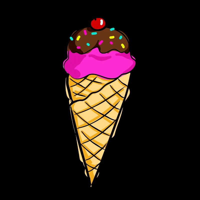 Eis in Eiswaffel