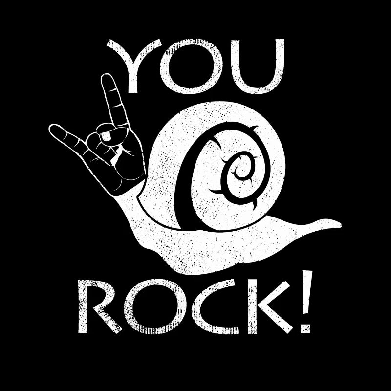 Rock and Roll Schnecke Lustige Sprüche Geschenk