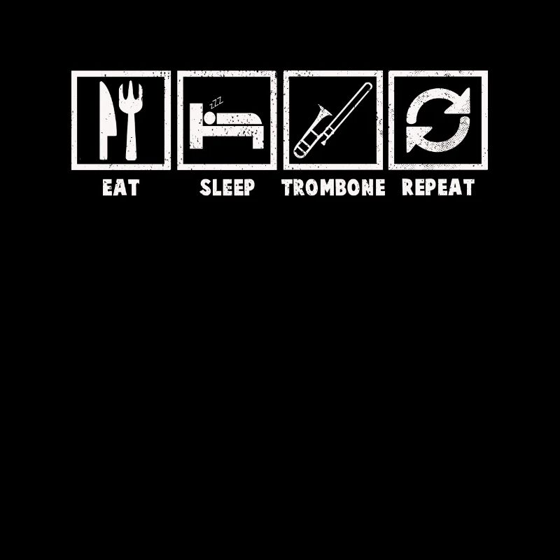 Eat Sleep Trombone Repeat Cool Posaunist Geschenk