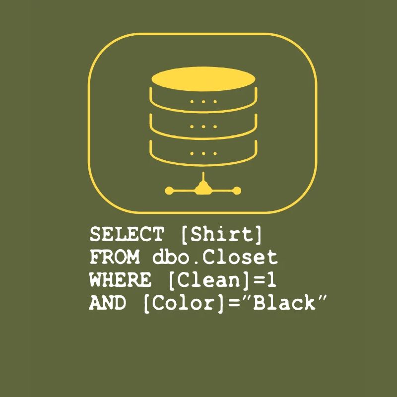 Code Datenbank SQL Sarkasmus Entwickler Geschenk