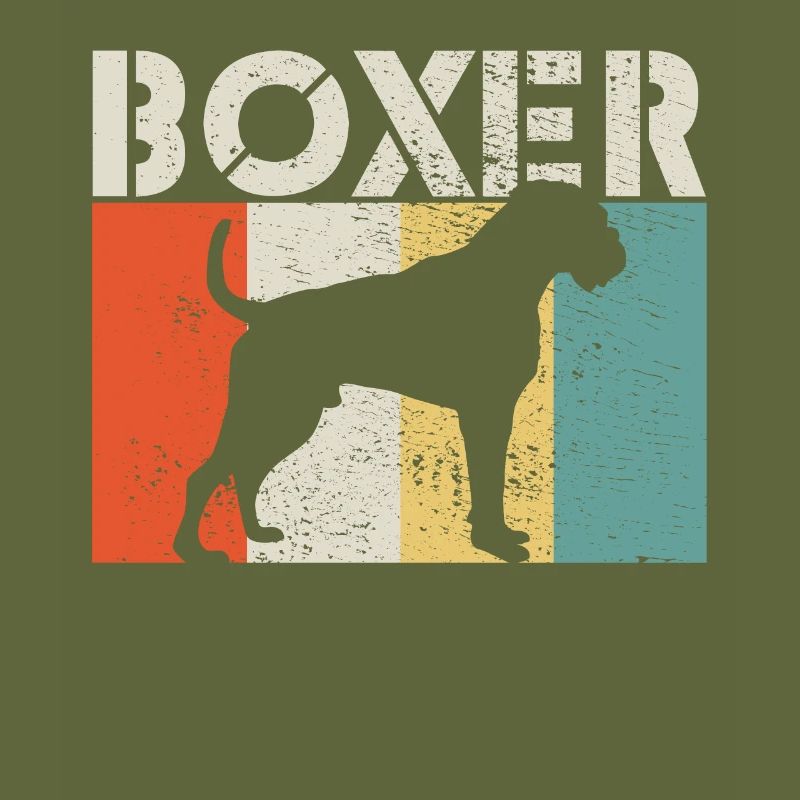 Boxer Hund Retro