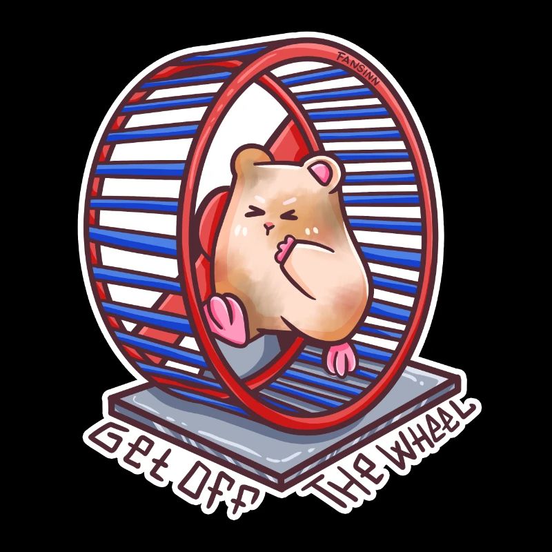 Métaphore de roue de hamster roue courante
