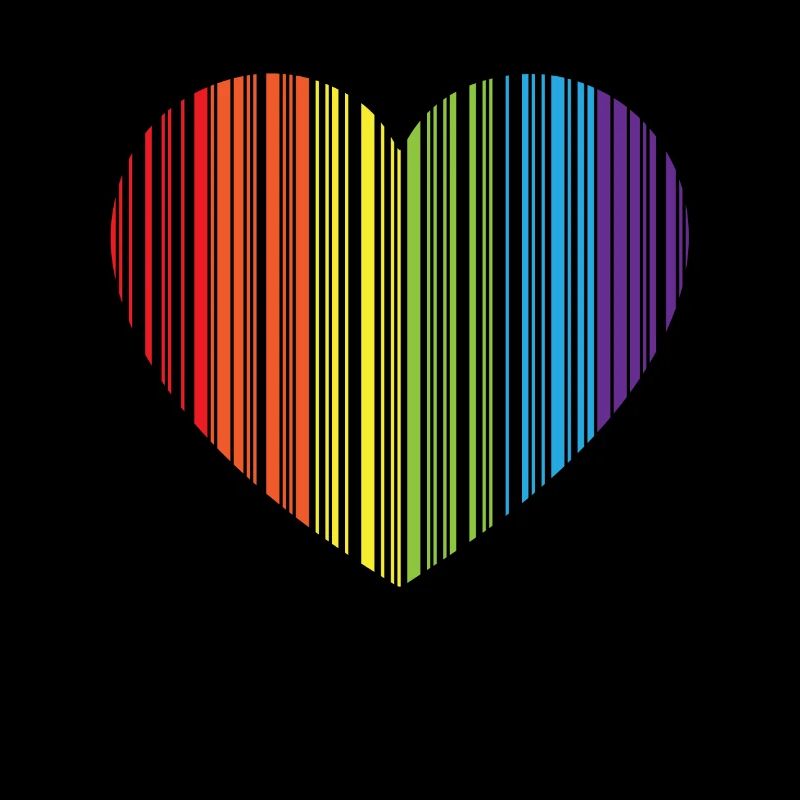 RAINBOW BARCODE HEART - RAINBOW BARCODE HEART
