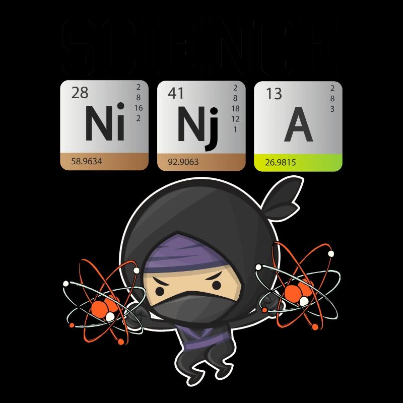 Science Ninja Design Funny Chemistry Elements