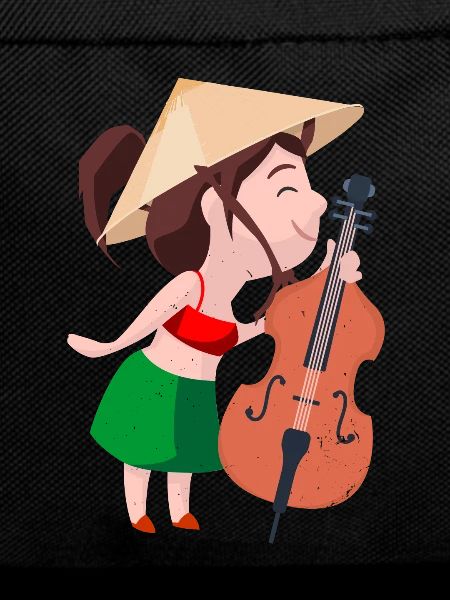 A girl with double bass