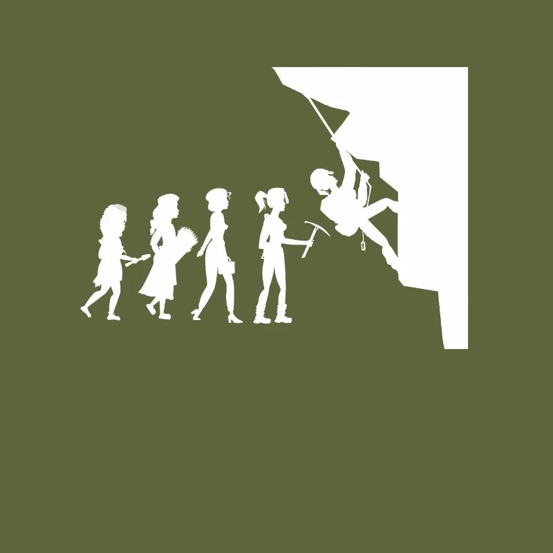 Climber evolution rock wall climber