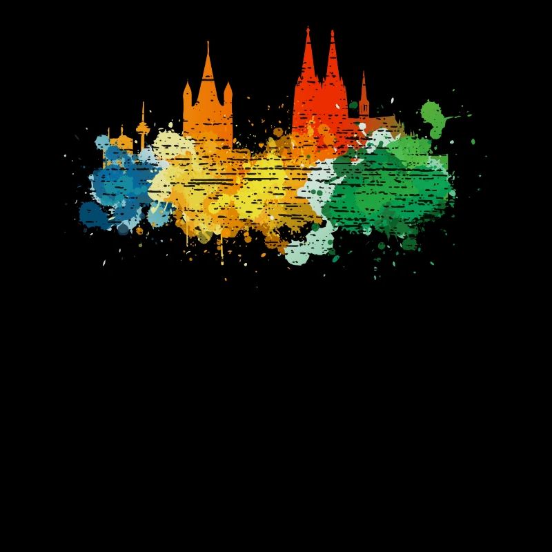 Köln Skyline Bunt