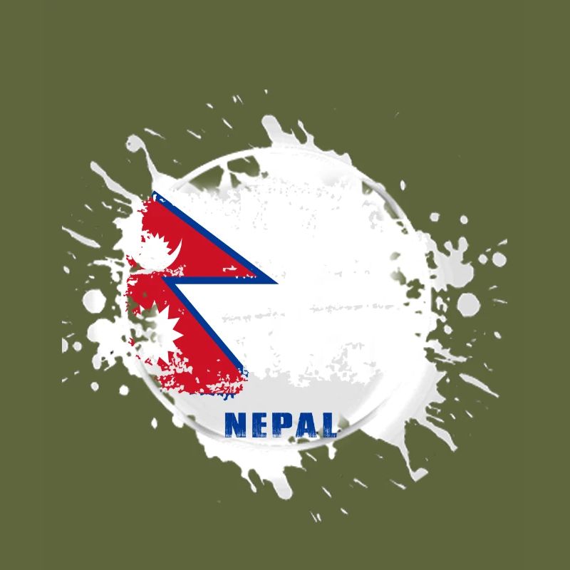 Drapeau du Népal avec blob
