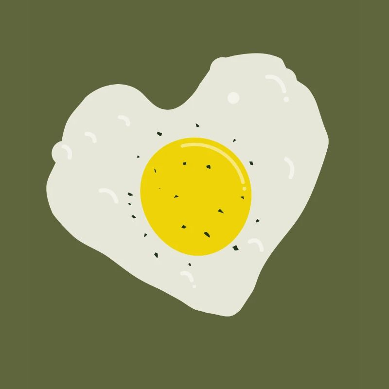Fried egg heart