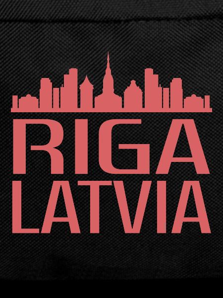 Stylish Riga Skyline Illustration