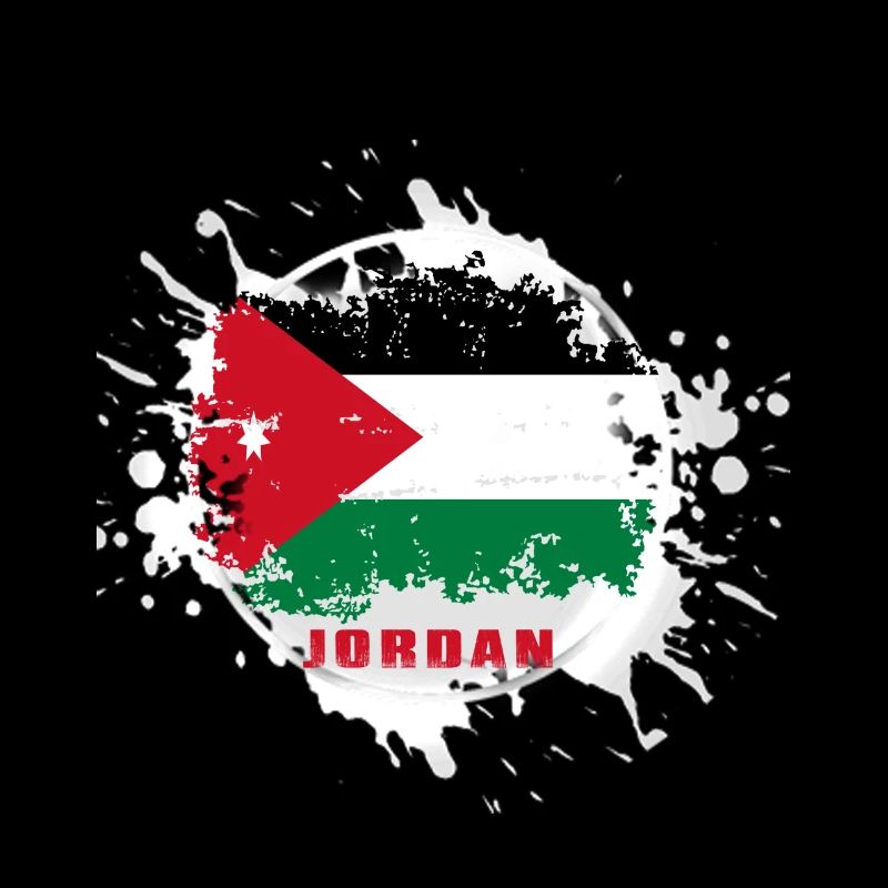 Jordan flag with blob