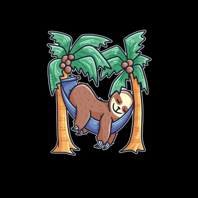 Sloth hammock sleeping