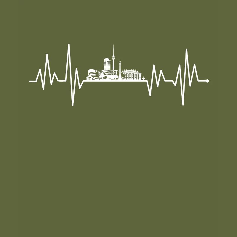 Stuttgart skyline heartbeat