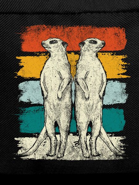 Retro meerkat animals