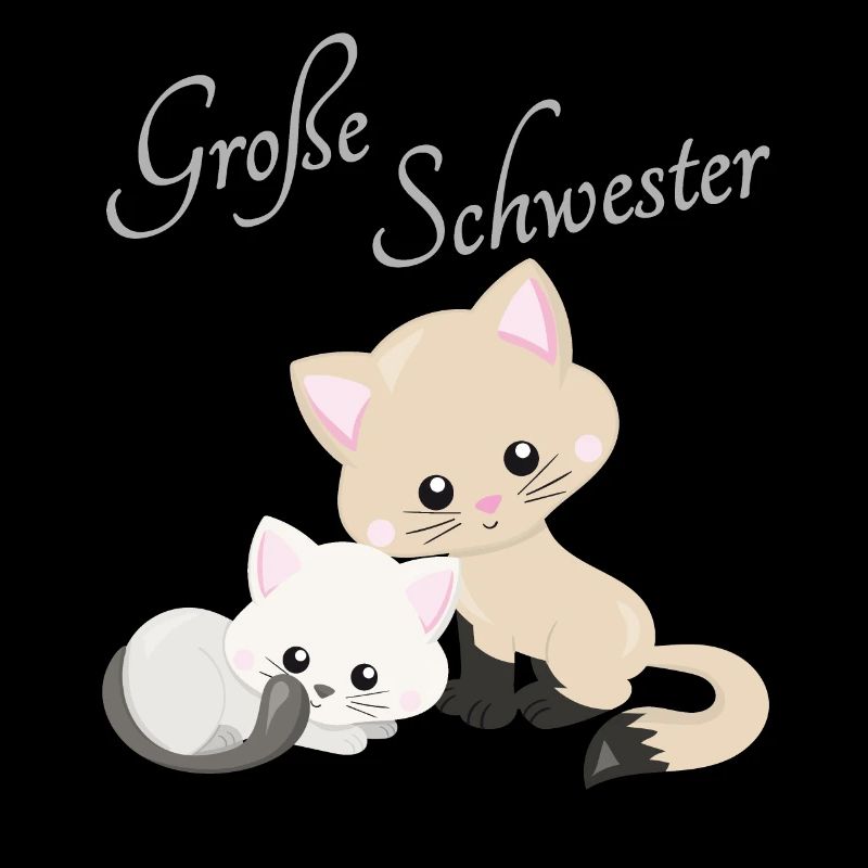 Große Schwester Katze Geschenk Für Kinder Mädchen
