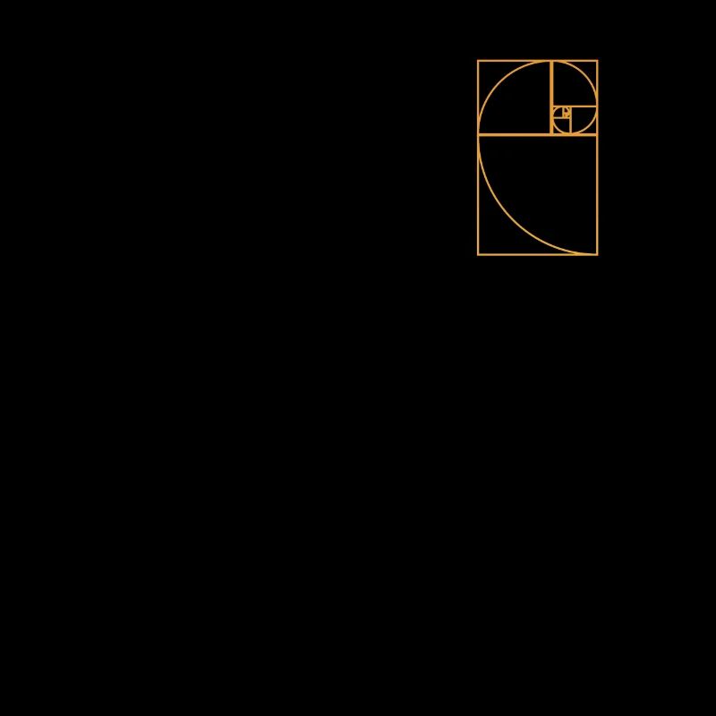 Fibonacci spiral golden section