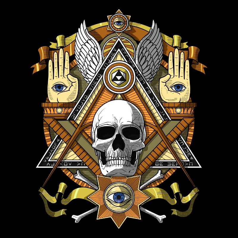 Masonic Illuminati Skull
