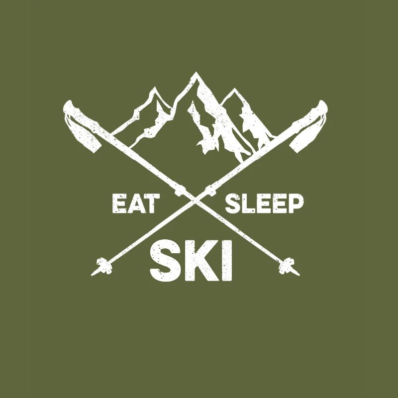 Eating sleeping skiing