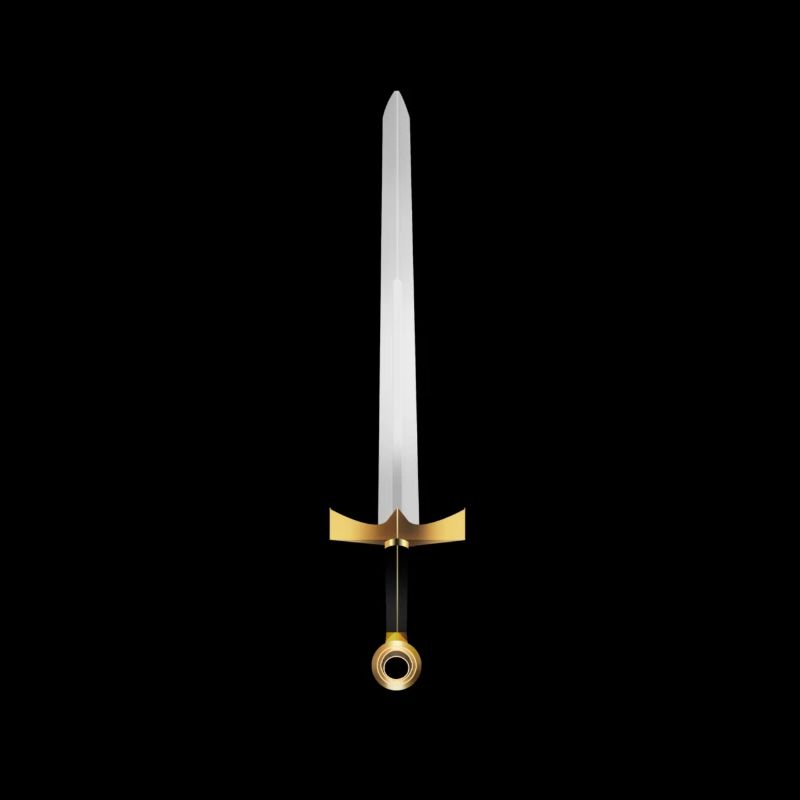 Épée de chevalier d'or