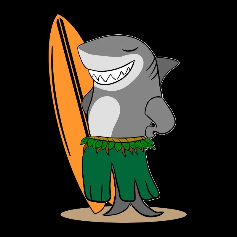 Surfing shark